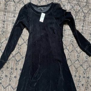 Theyskens Theory velvet and mesh dress Small S